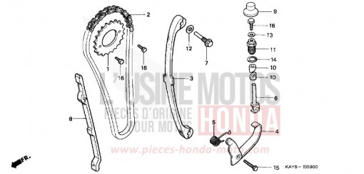 CHAINE A CAMES/TENDEUR NX125S de 1995